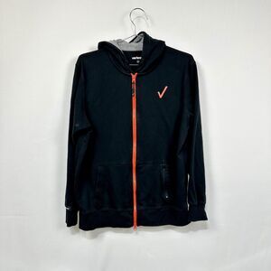 Verizon Adult Full Zip Up Hoodie Small Black Red Logo Basics Corporate